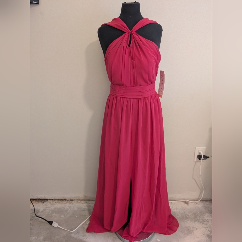 Bill Levkoff Strapless Pink Gown